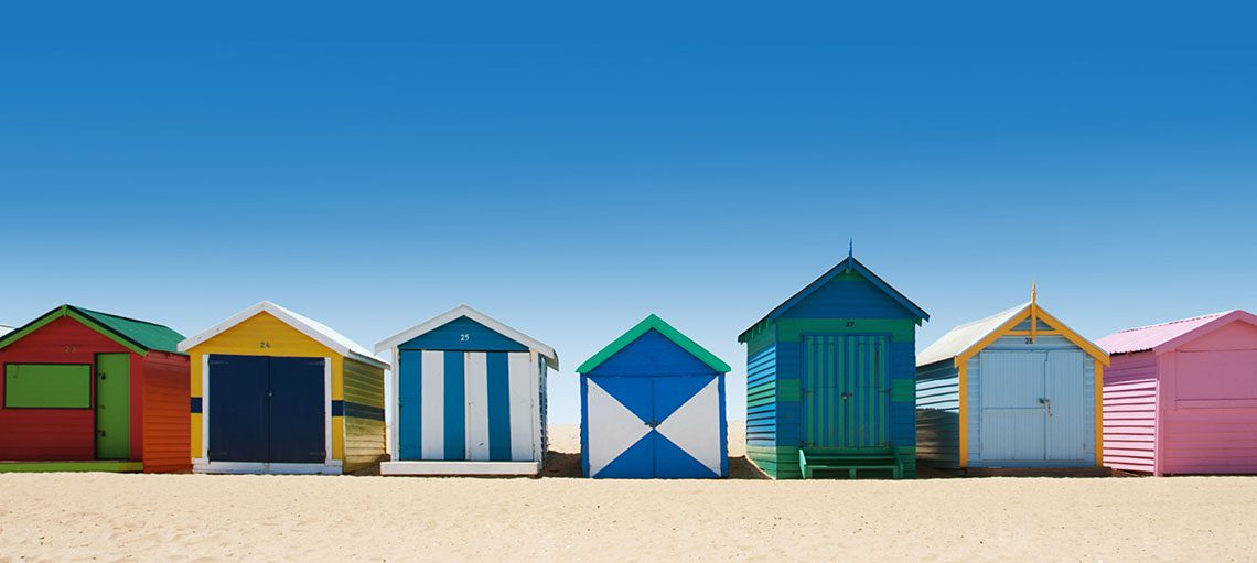 Luxury beach huts
