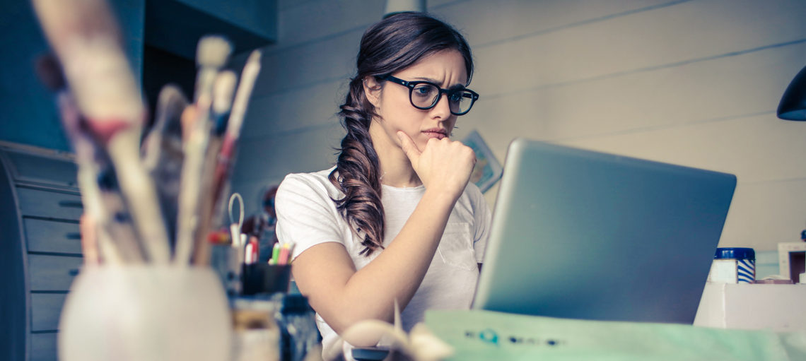 Worried looking woman