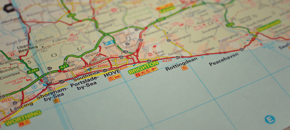 Hove on a map.