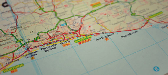 Hove on a map.