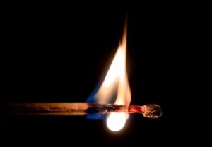 Match on fire