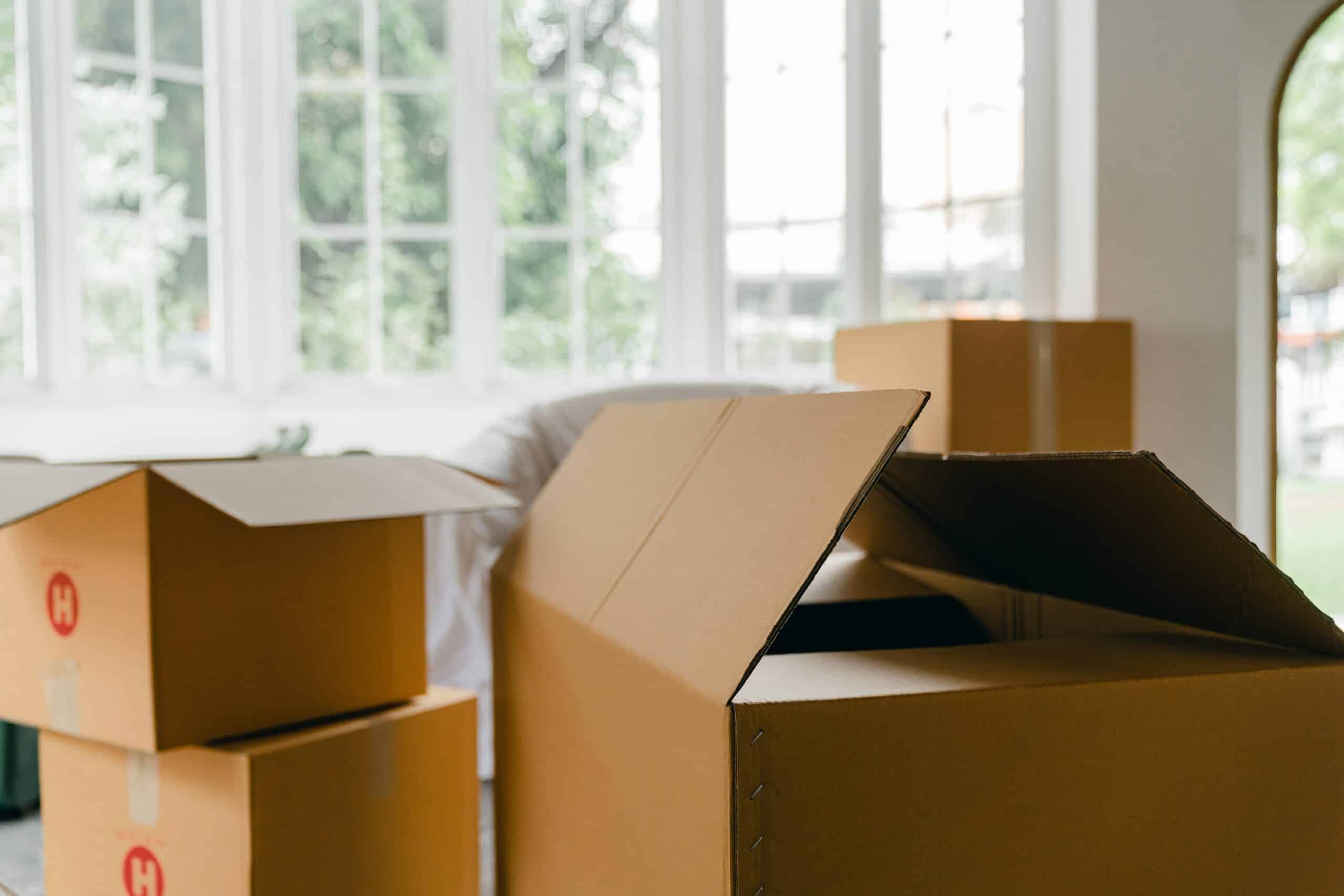 packed removal boxes