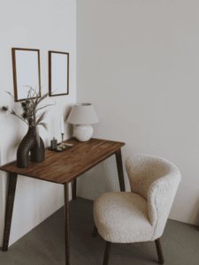 chair and table