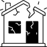 icon broken house